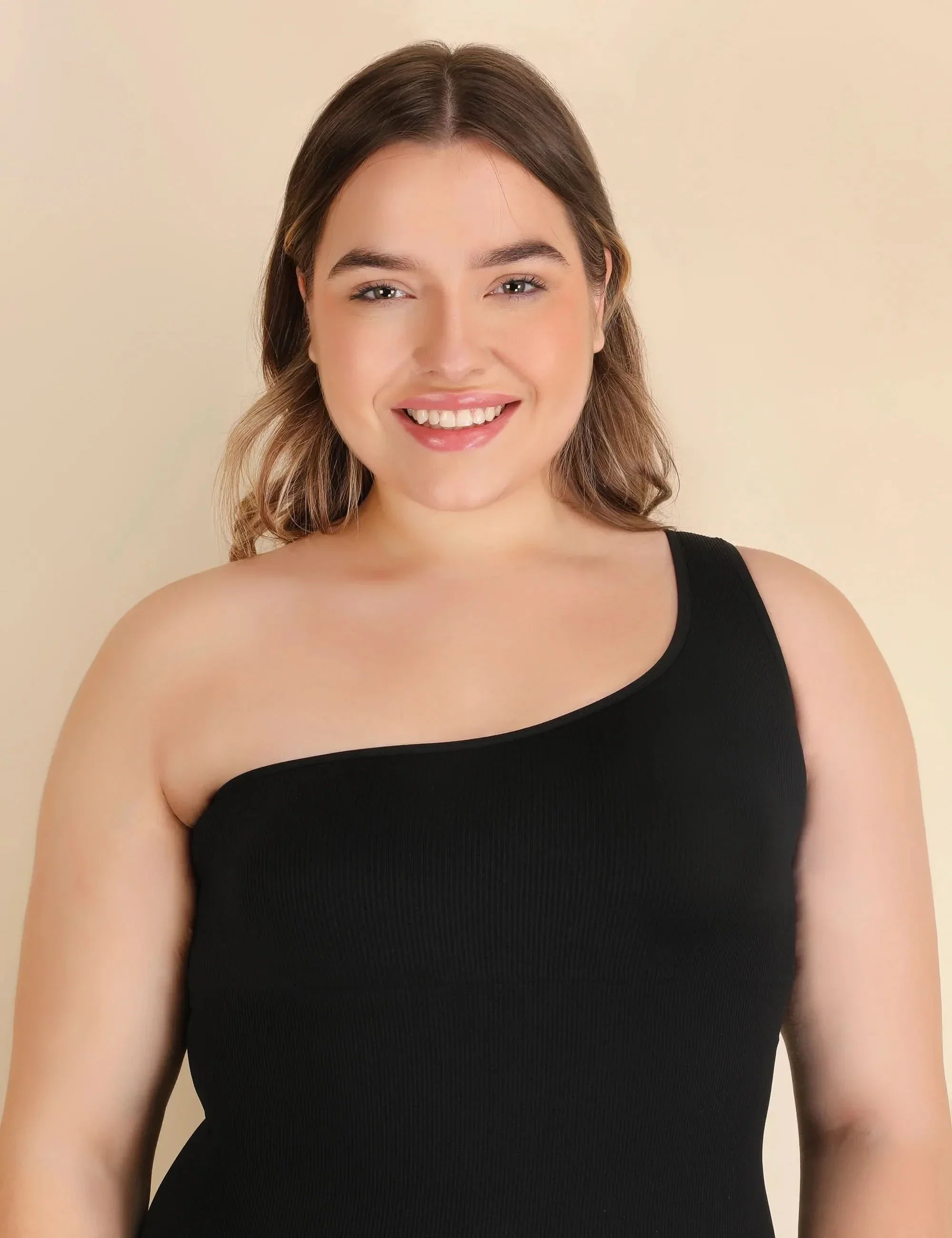 one shoulder shaper dress