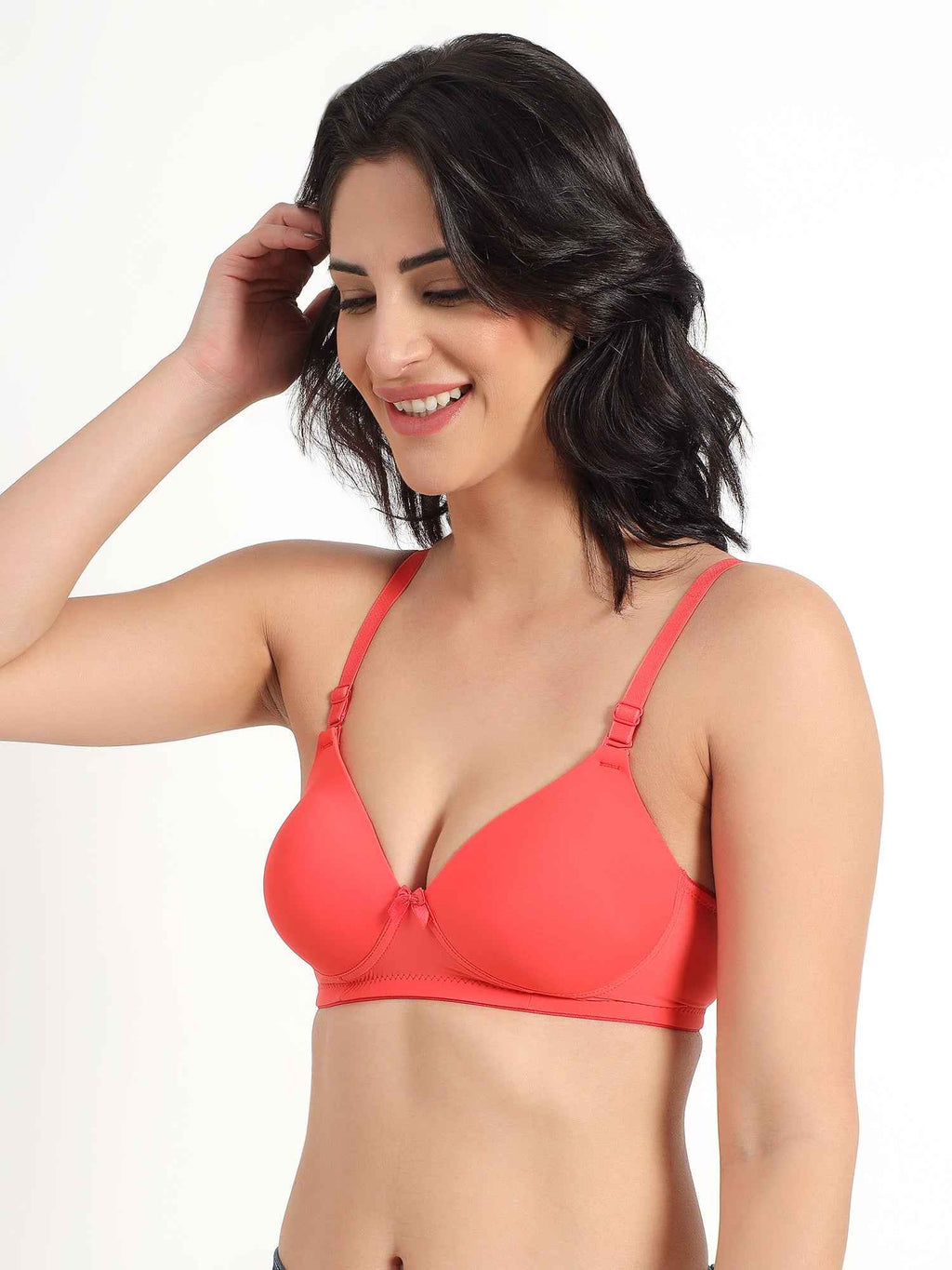 Women Magenta Plus Size Padded Comfortable High Support Big-Cup Bra