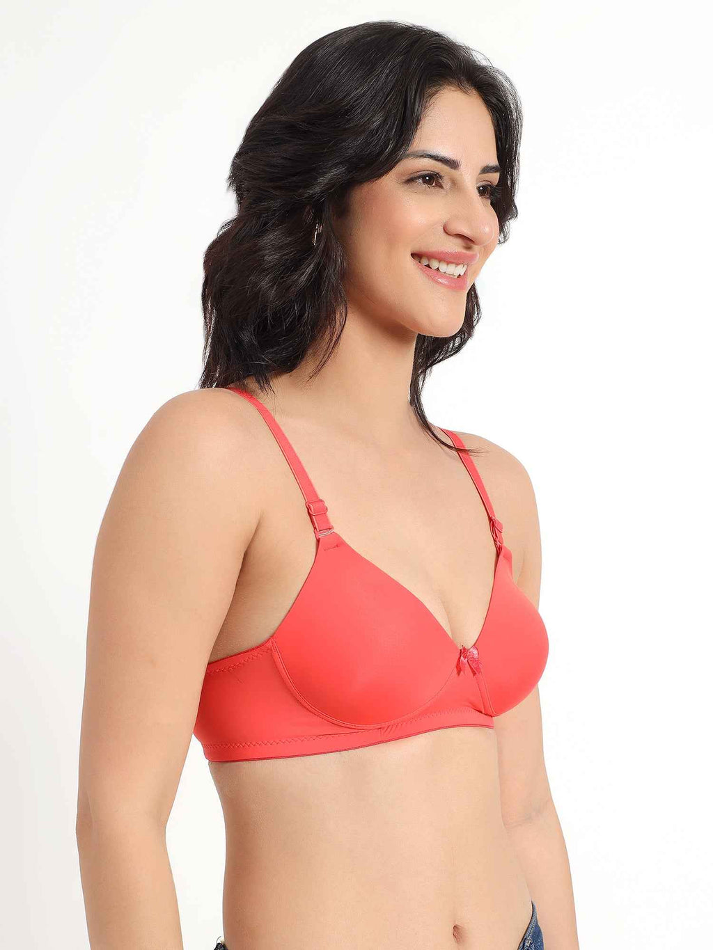 Women Magenta Plus Size Padded Comfortable High Support Big-Cup Bra
