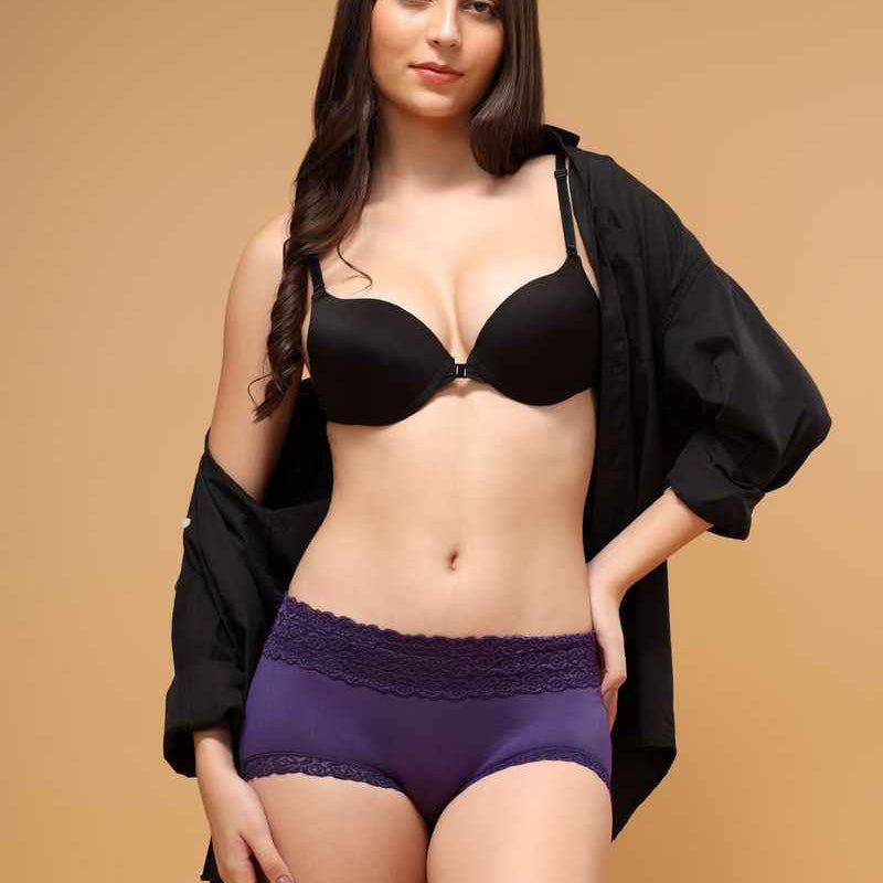 Women Lace Shape and Support Anti-Odour Hipster Briefs