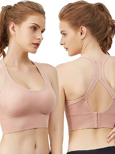 Full Coverage Removable Padding Workout Bra With All Day Comfort