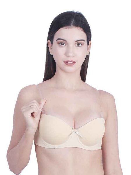 Medium Coverage Underwired Heavily Padded Bra With All Day Comfort