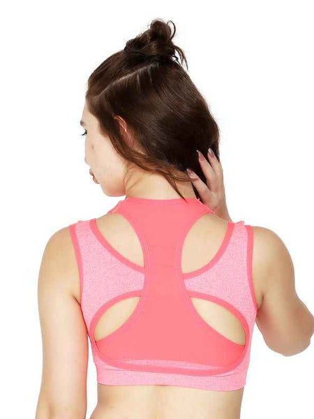 Full Coverage Removable Padding Non-Wired Styled Back Workout Bra- All Day Comfort