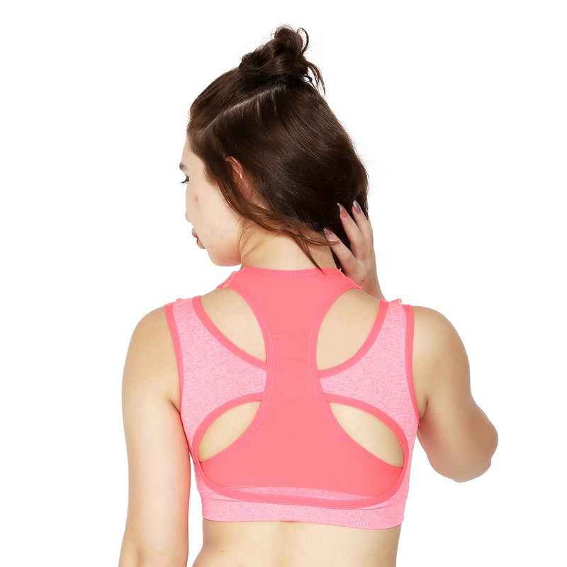 Full Coverage Removable Padding Non-Wired Styled Back Workout Bra- All Day Comfort