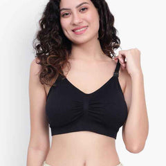 Full Coverage Removable Padding Non-Wired Maternity Bra - All Day Comfort