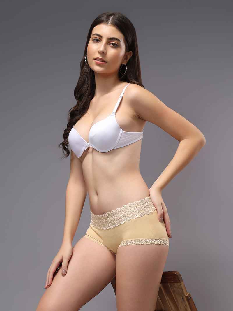 Women Lace Shape and Support Anti-Odour Hipster Briefs