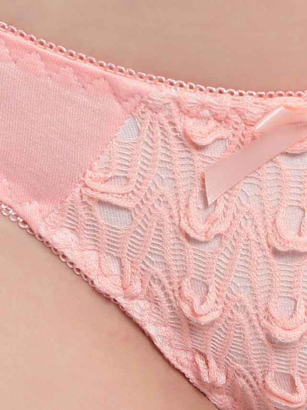 Lace-Designed Heavily-Padded Lingerie Set