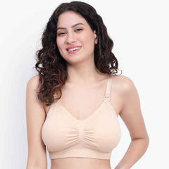 Full Coverage Removable Padding Non-Wired Maternity Bra - All Day Comfort