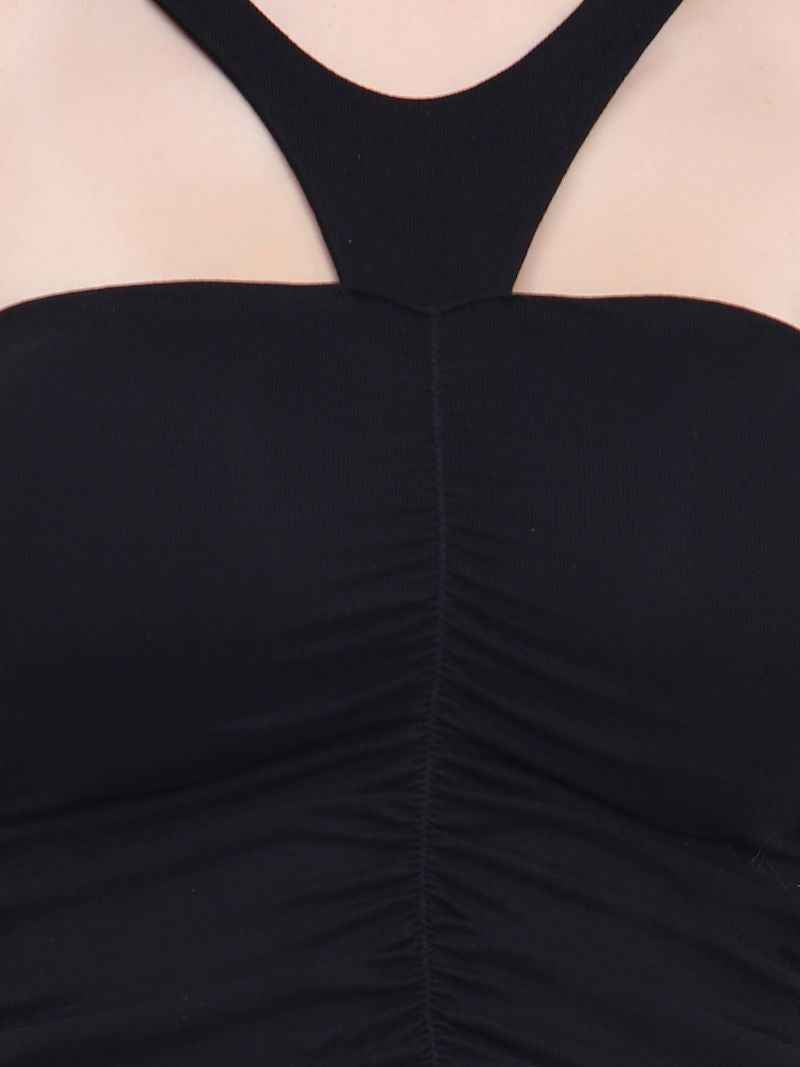 Sleeveless Ruched Fitted Top
