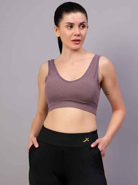 Full Coverage Removable Padding Workout Bra With All Day Comfort