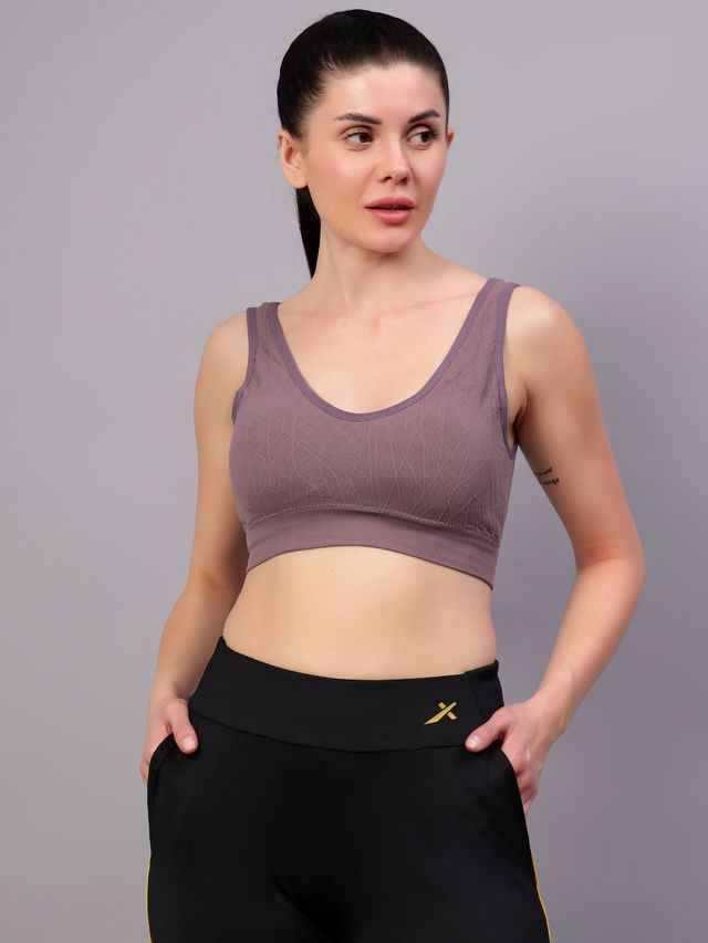 Full Coverage Removable Padding Workout Bra With All Day Comfort
