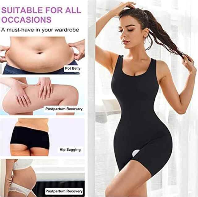 Women Black Solid Full Body Shapewear