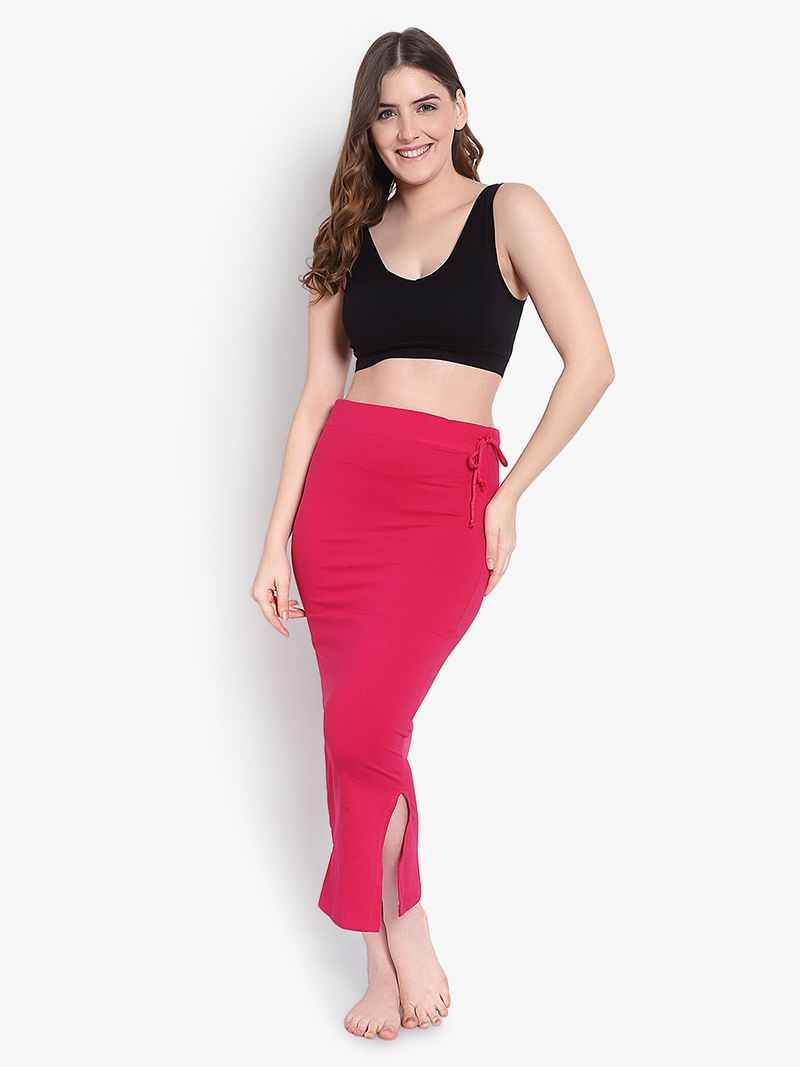 Women Solid Mermaid Fit High-Rise Knitted Seamless Saree Shapewear