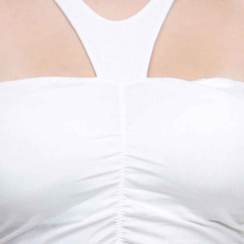 Sleeveless Ruched Fitted Top
