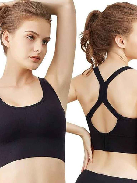 Full Coverage Removable Padding Workout Bra With All Day Comfort