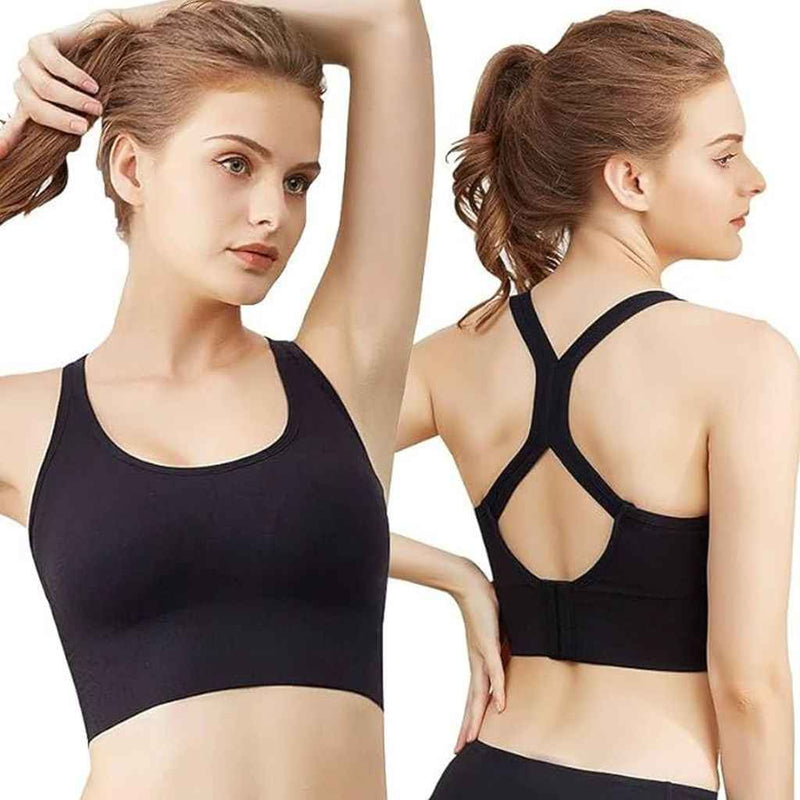 Full Coverage Removable Padding Workout Bra With All Day Comfort