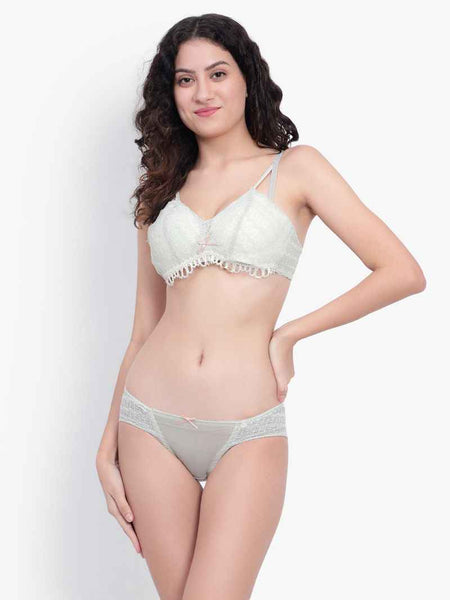 Self Design Lightly Padded Multiway Bra & Briefs