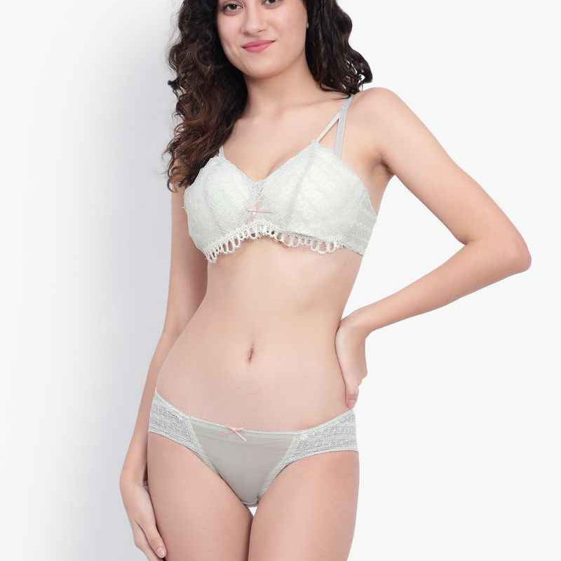 Self Design Lightly Padded Multiway Bra & Briefs