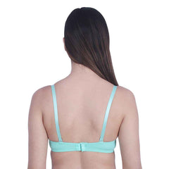 Women sky blue  Underwired Lightly Padded Pushup T-Shirt Bra