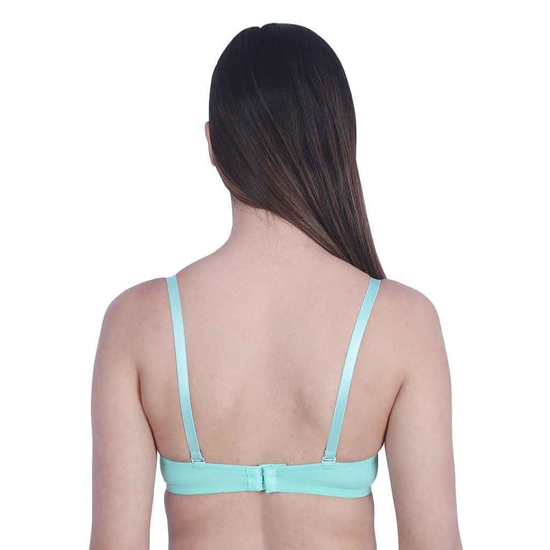 Women sky blue  Underwired Lightly Padded Pushup T-Shirt Bra