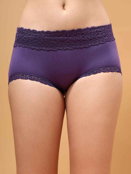 Women Lace Shape and Support Anti-Odour Hipster Briefs