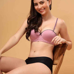 Medium Coverage Underwired Heavily Padded Everyday Bra With All Day Comfort