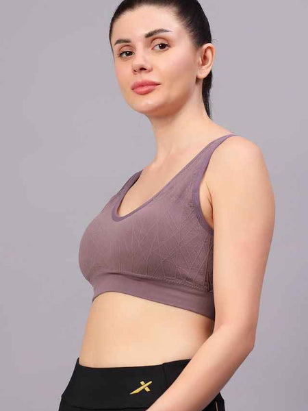 Full Coverage Removable Padding Workout Bra With All Day Comfort
