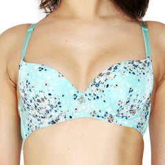 Women Sea Green Printed Lingerie Set