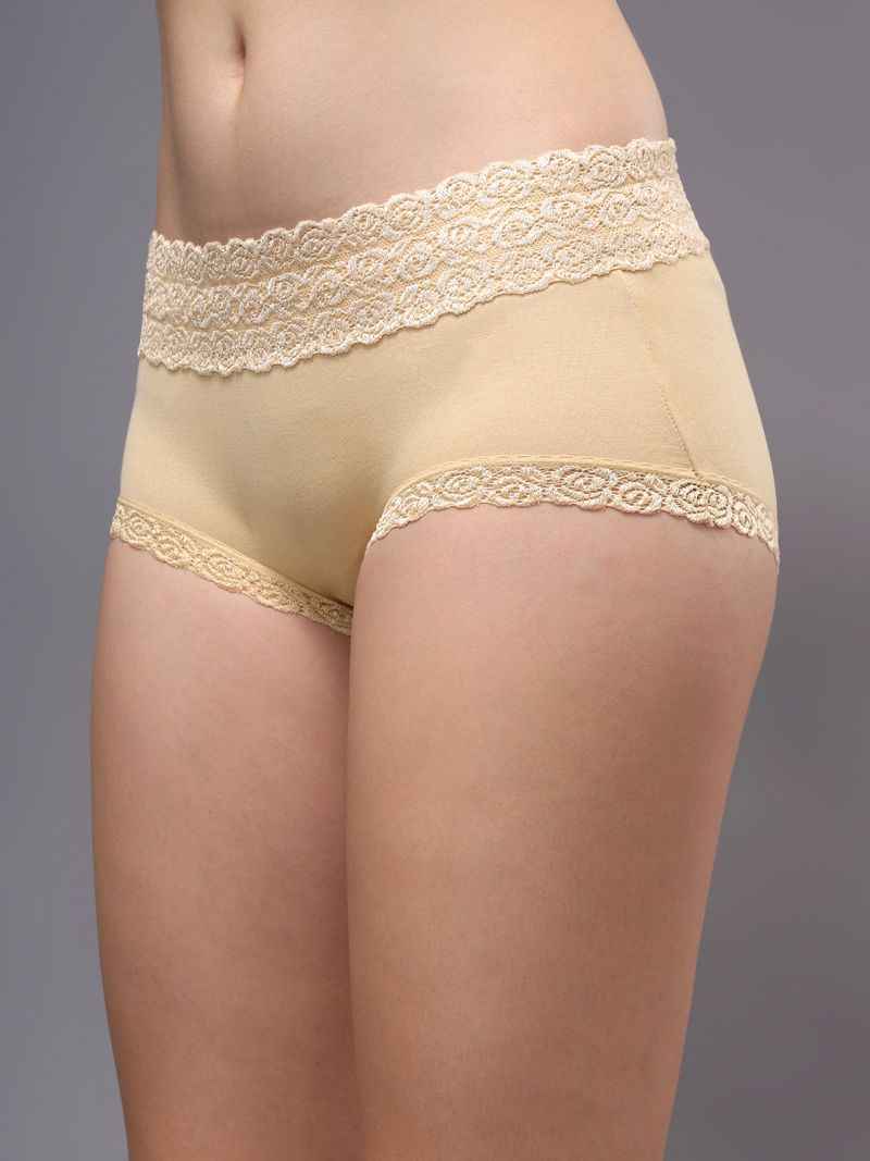 Women Lace Shape and Support Anti-Odour Hipster Briefs