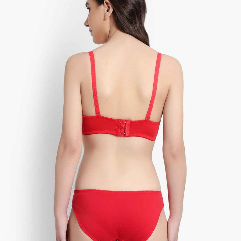 Lace-Designed Heavily-Padded Lingerie Set