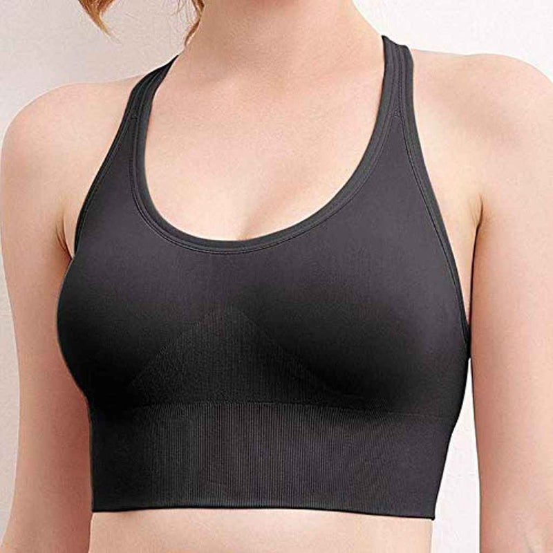 Full Coverage Removable Padding Workout Bra With All Day Comfort