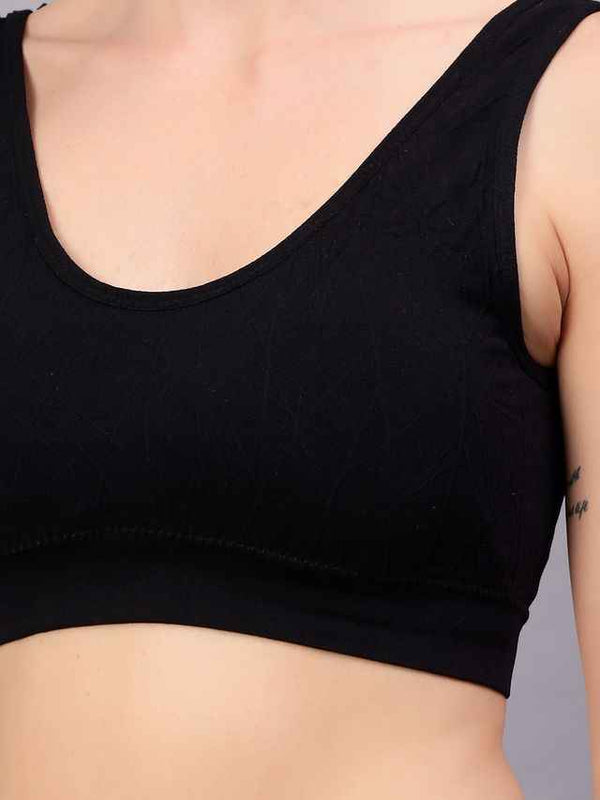 Full Coverage Removable Padding Workout Bra With All Day Comfort