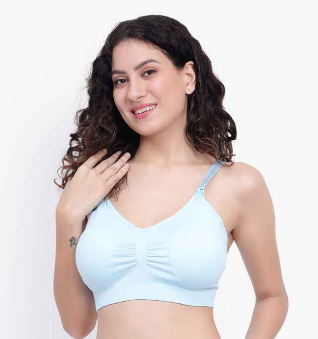 Full Coverage Removable padding Non-Wired Maternity Bra- All Day Comfort