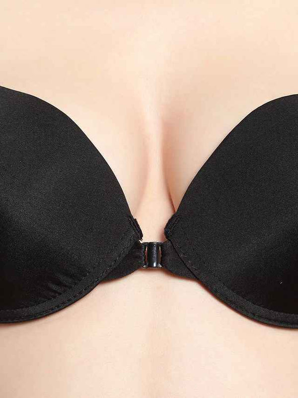 Women Black Solid Perfect Front Closure Lingerie