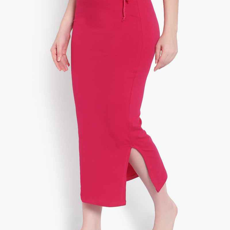 Women Solid Mermaid Fit High-Rise Knitted Seamless Saree Shapewear