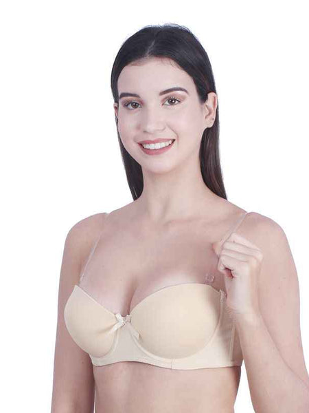 Medium Coverage Underwired Heavily Padded Bra With All Day Comfort