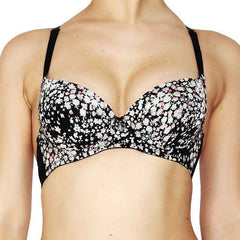 Women Black Printed Lingerie Set