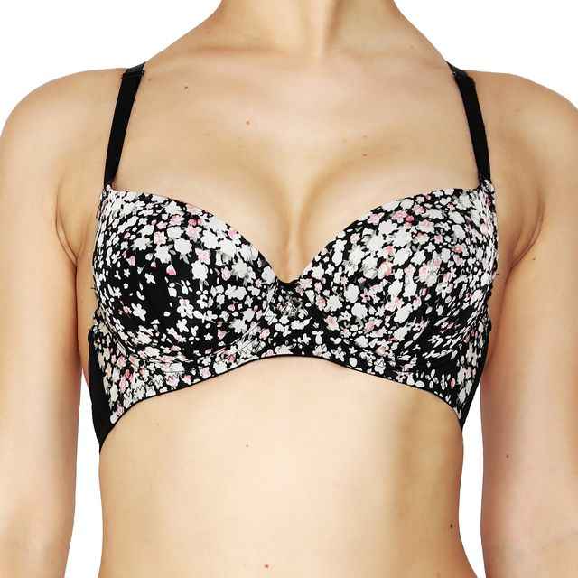 Women Black Printed Lingerie Set