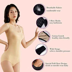Women Nude Cotton Lycra Full Body Tummy Tucker Shaper Shapewear