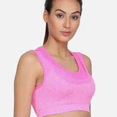 Full Coverage Removable Padding Non-Wired Styled Back Workout Bra- All Day Comfort