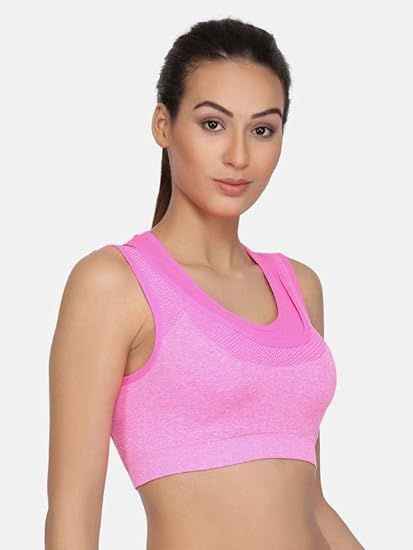 Full Coverage Removable Padding Non-Wired Styled Back Workout Bra- All Day Comfort
