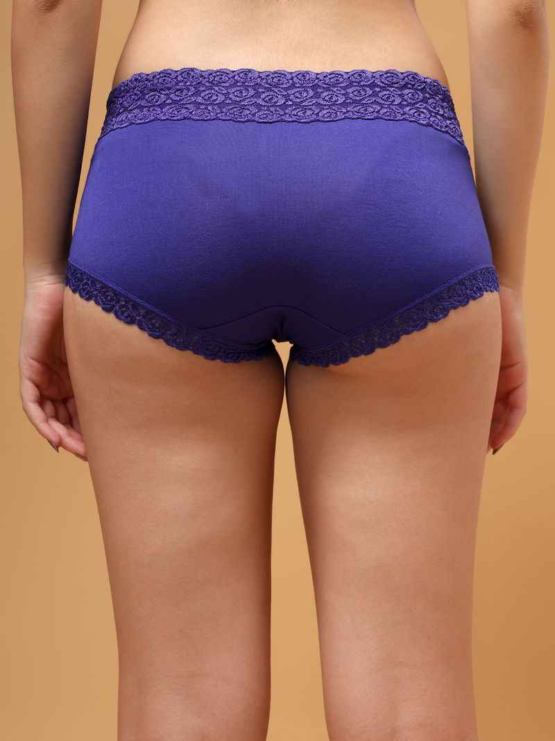 Women Mid-Rise Hipster Lace Briefs BCA_463BRIF1-Small-Blue