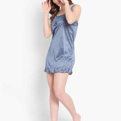 Satin Baby Doll With Lingerie Set