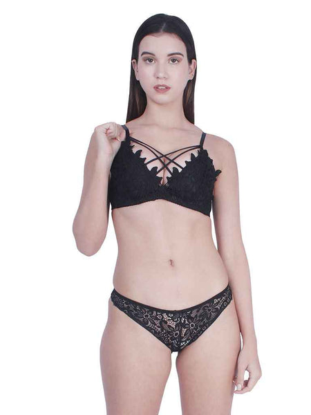 Self-Design Lightly-Padded Non-Wired Low-Rise Lingerie Set