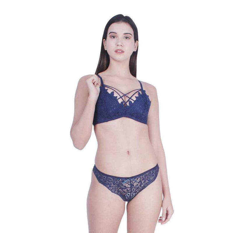 Self-Design Lightly-Padded Non-Wired Low-Rise Lingerie Set