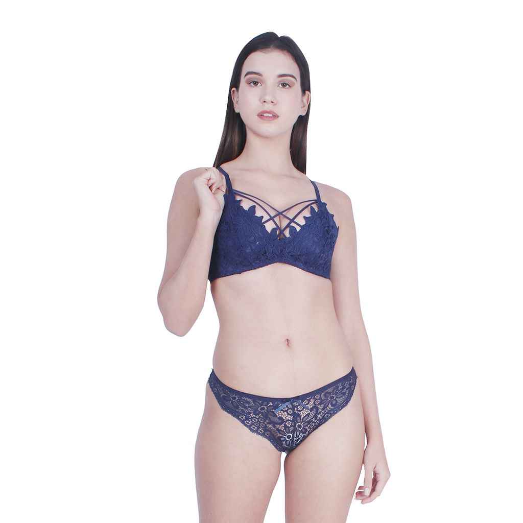 Self-Design Lightly-Padded Non-Wired Low-Rise Lingerie Set