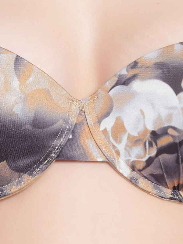 Printed Heavily Padded Lingerie Set