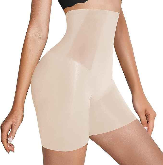 Women Beige Solid Tummy Tucker and Thigh Shaper