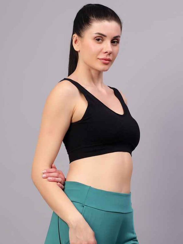 Full Coverage Removable Padding Workout Bra With All Day Comfort