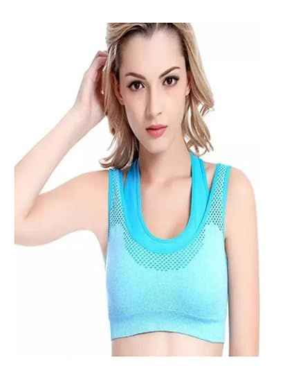 Full Coverage Removable Padding Non-Wired Styled Back Workout Bra- All Day Comfort